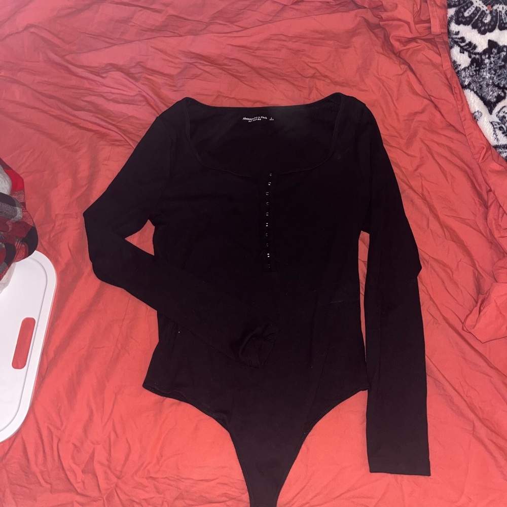 Black Long Sleeve Bodysuit - Abercrombie